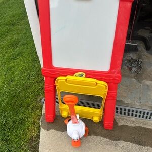 Crayola Red and Yellow Learning Easel and walking duck
